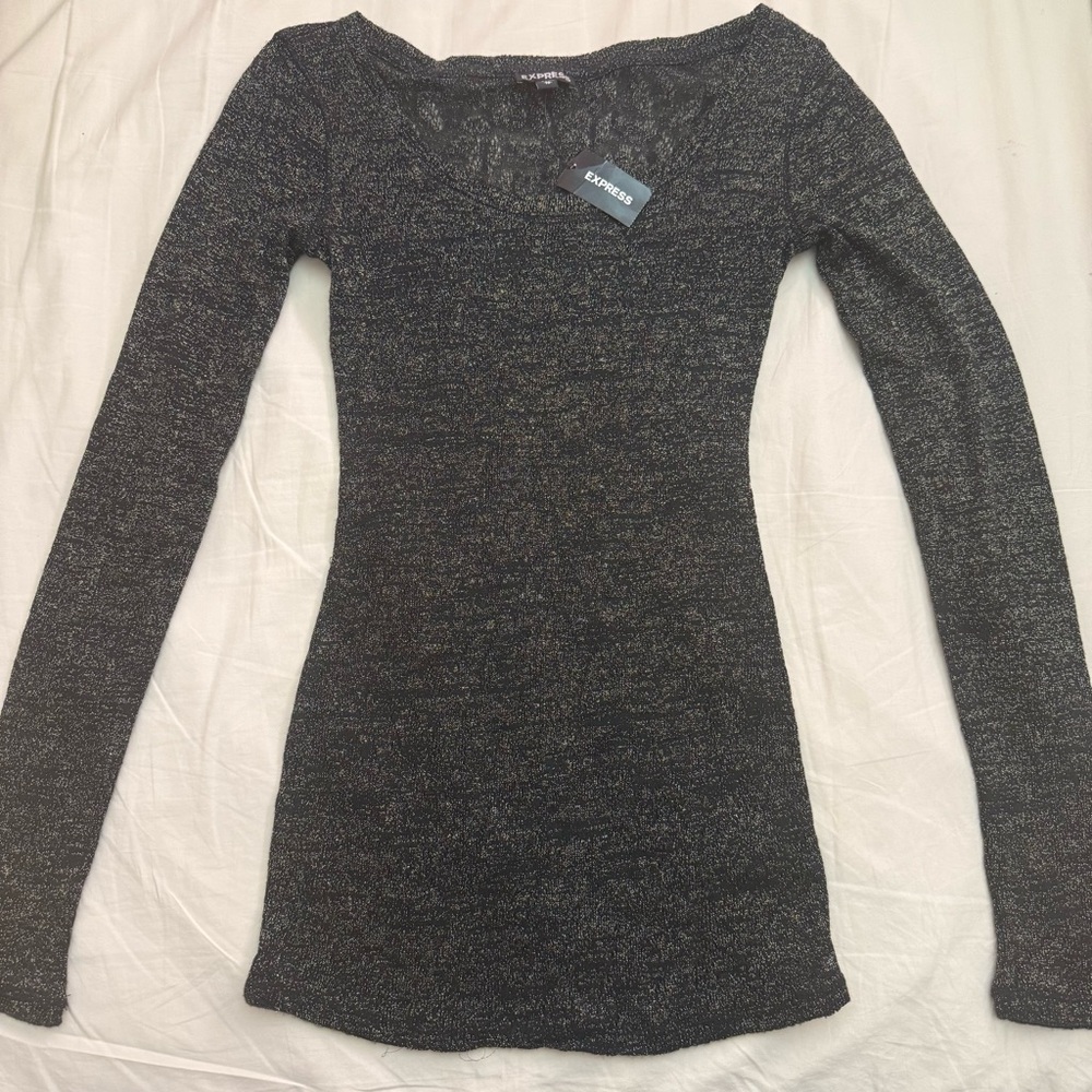 Express Black Long Sleeve Top